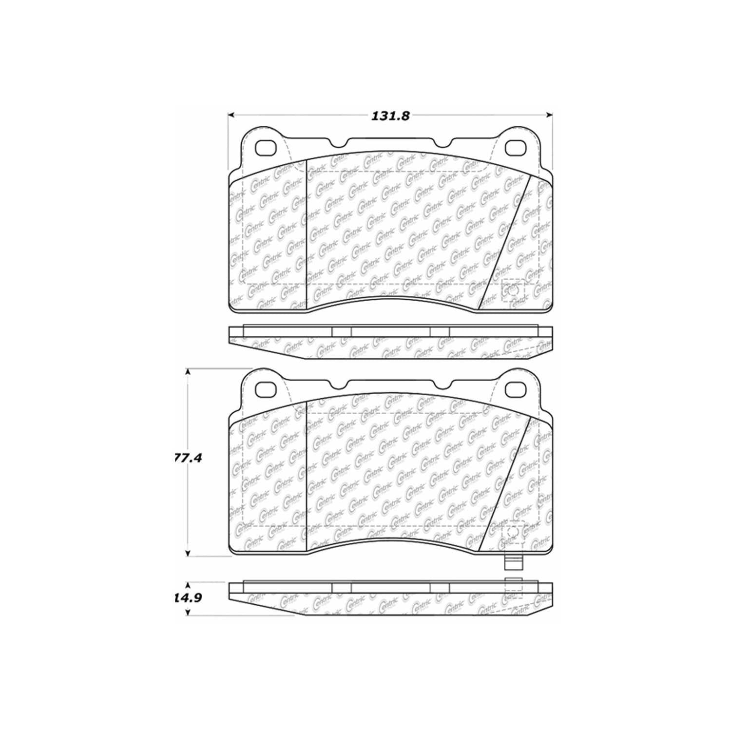 posi quiet semi-metallic brake pads  frsport 104.10010