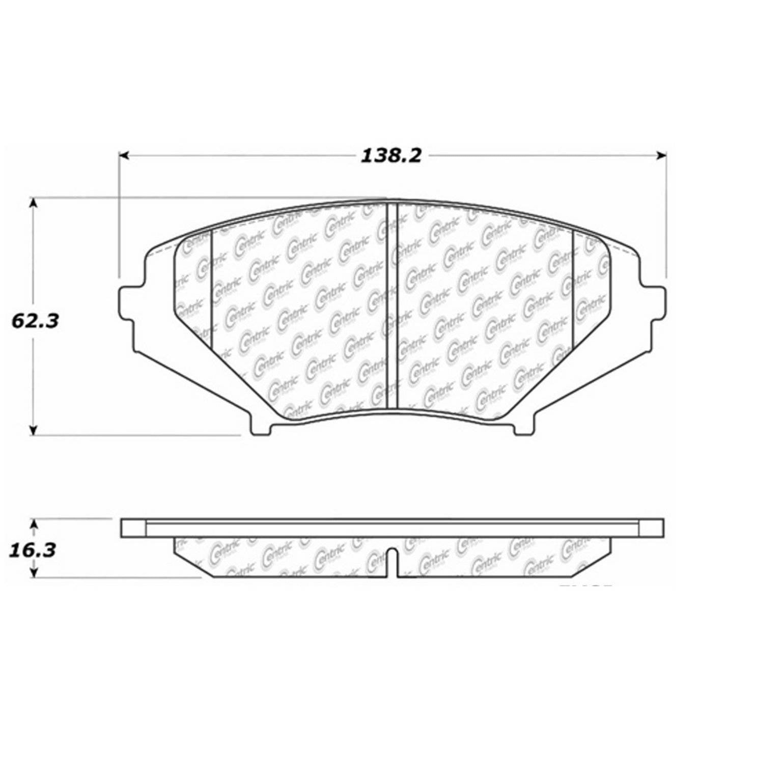 posi quiet disc brake pad set  frsport 104.10090