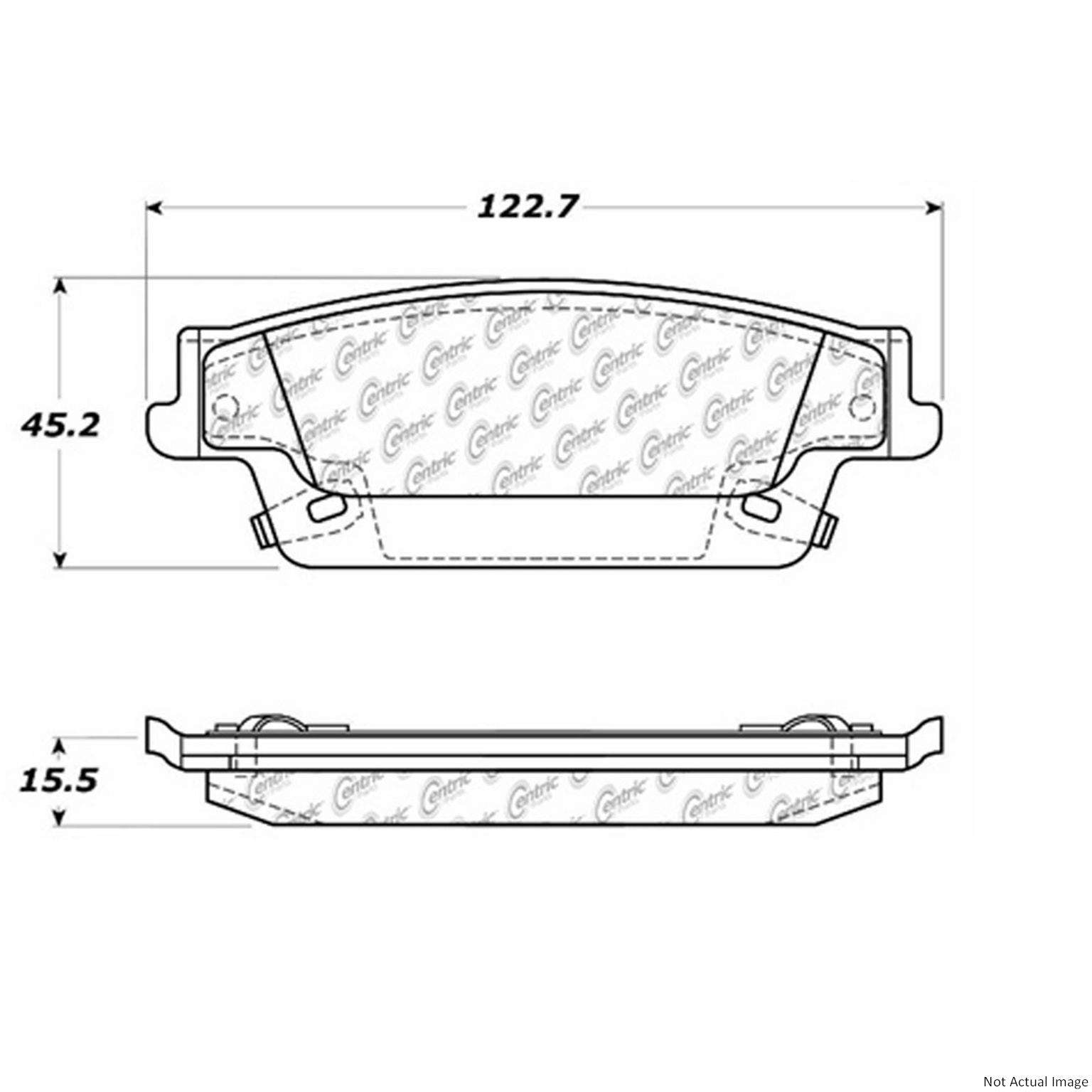 Stoptech Centric Posi-Quiet Semi-Metallic Brake Pads w/Hardware - Rear 104.10200