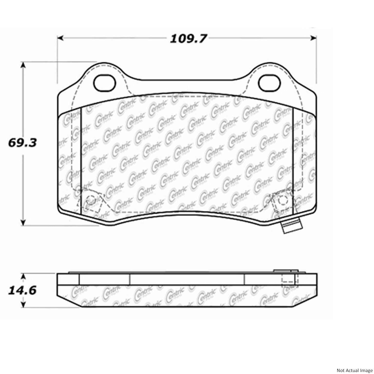 Stoptech PosiQuiet 06-08 Grand Cherokee SRT-8 / 08 Challenger SRT-8 Deluxe Plus Rear Brake Brake Pads 104.10530