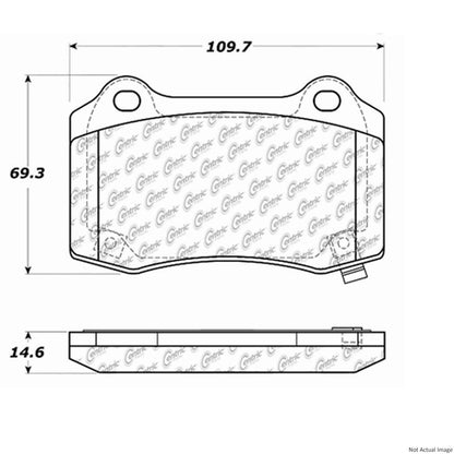 Stoptech PosiQuiet 06-08 Grand Cherokee SRT-8 / 08 Challenger SRT-8 Deluxe Plus Rear Brake Brake Pads 104.10530