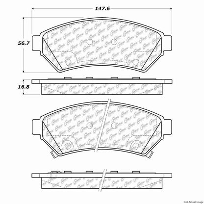 Stoptech Centric Posi-Quiet Semi-Metallic Brake Pads w/Hardware - Front 104.10750