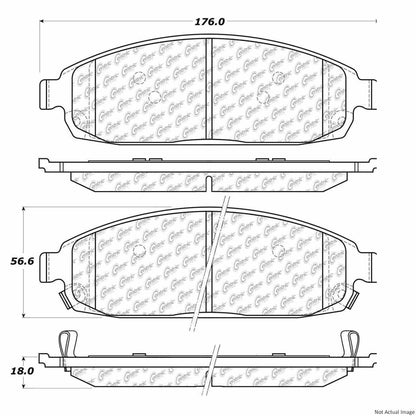 Stoptech PosiQuiet Ceramic 08-09 Jeep Grand Cherokee Premium Front Brake Pads 104.10800