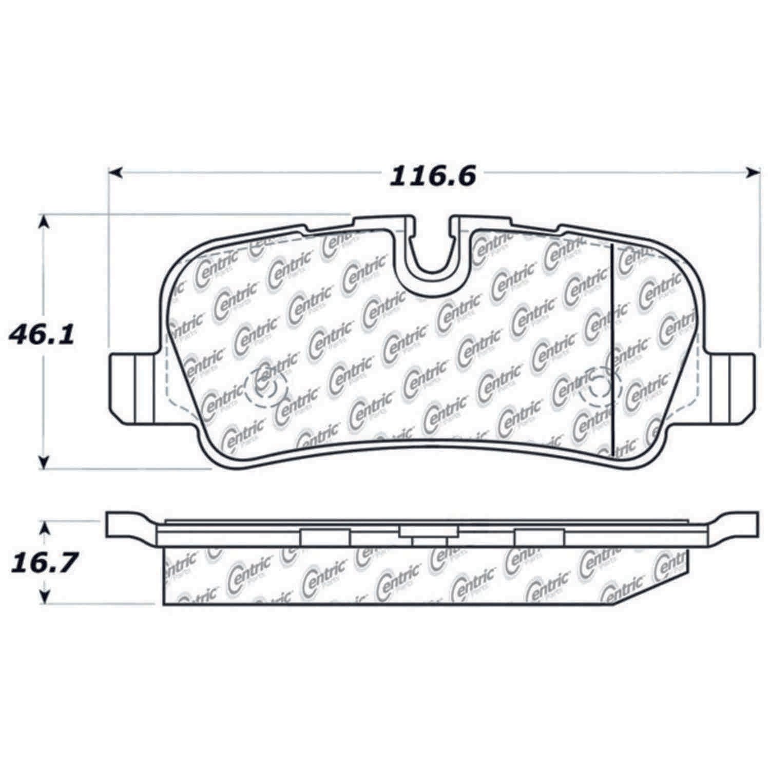 posi quiet semi-metallic brake pads with hardware  frsport 104.10990