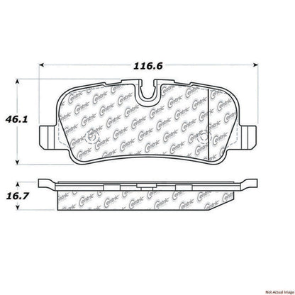 Stoptech PosiQuiet 05-09 Land Rover LR3 / 06-09 Range Rover Semi Metallic Rear Brake Pads 104.10990