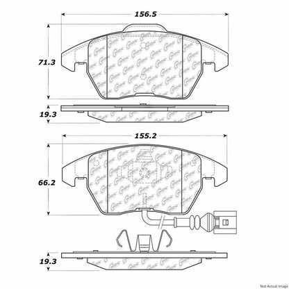 Stoptech PosiQuiet 11-13 Audi A3 / Volkswagen Golf/Eos Front Semi-Metallic Brake Pads 104.11070