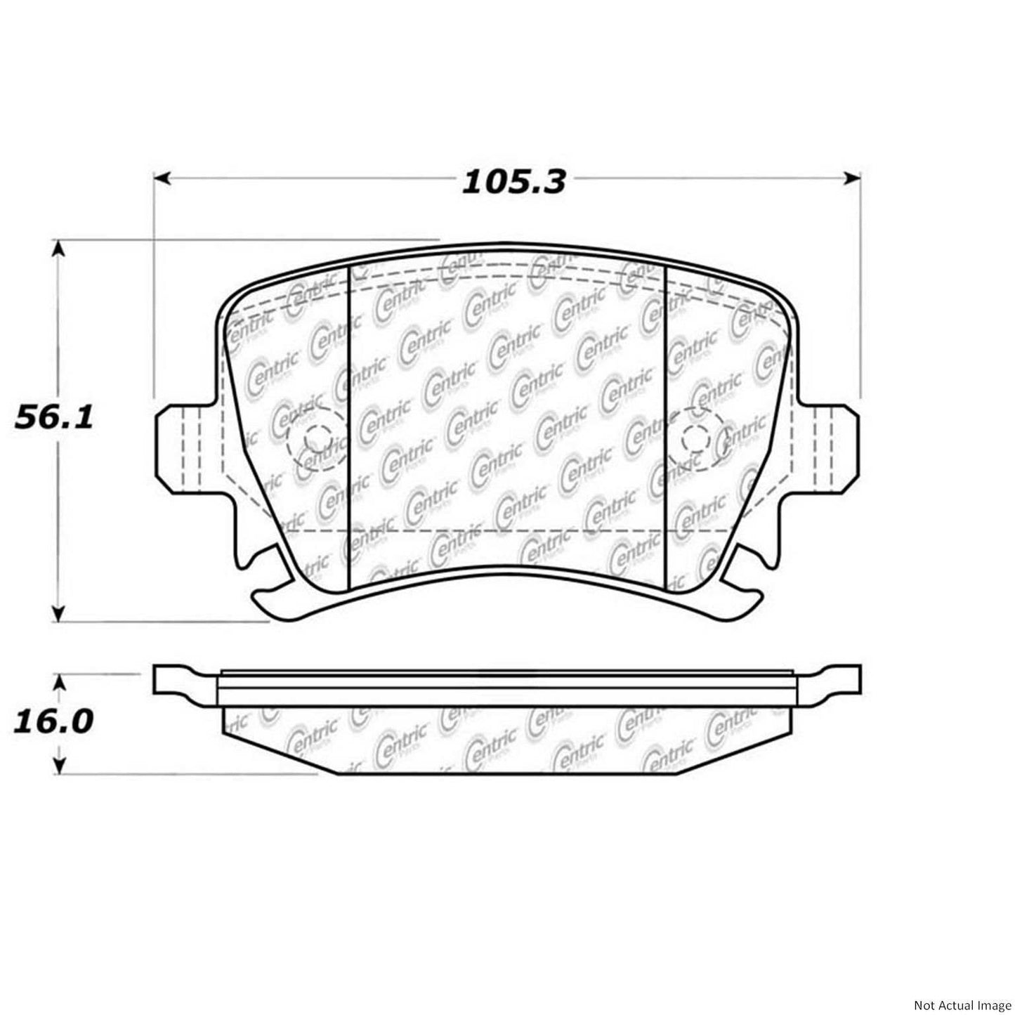 Stoptech PosiQuiet 11-13 Audi A3 / Volkswagen Golf/Eos Rear Semi-Metallic Brake Pads 104.11080