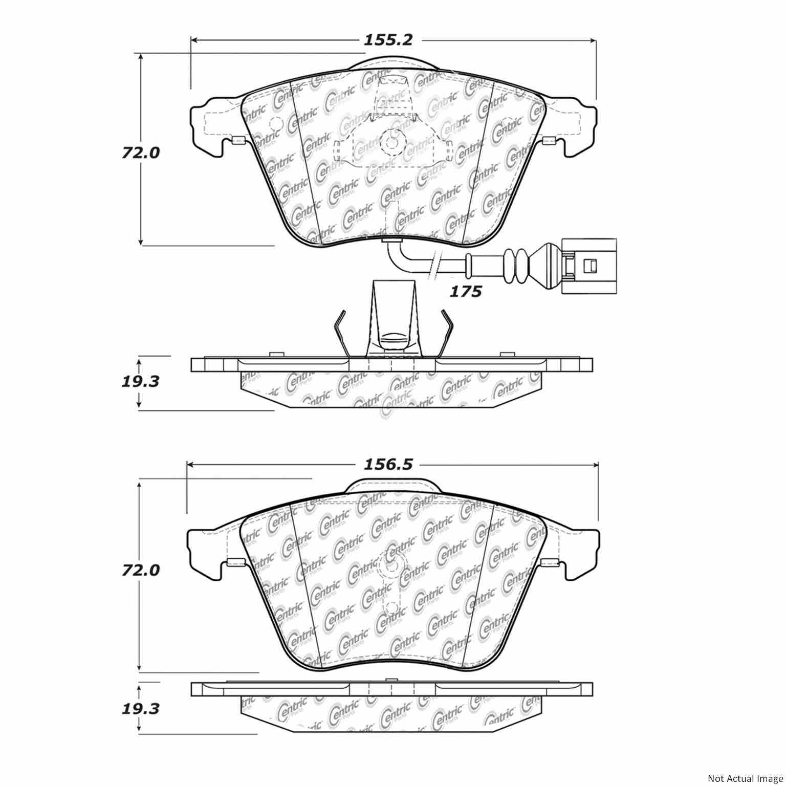 Stoptech Centric PosiQuiet 08-11 Audi TT 2.0L/3.2L Front Brake Pads 104.11110