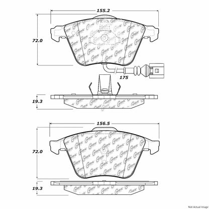 Stoptech Centric PosiQuiet 08-11 Audi TT 2.0L/3.2L Front Brake Pads 104.11110