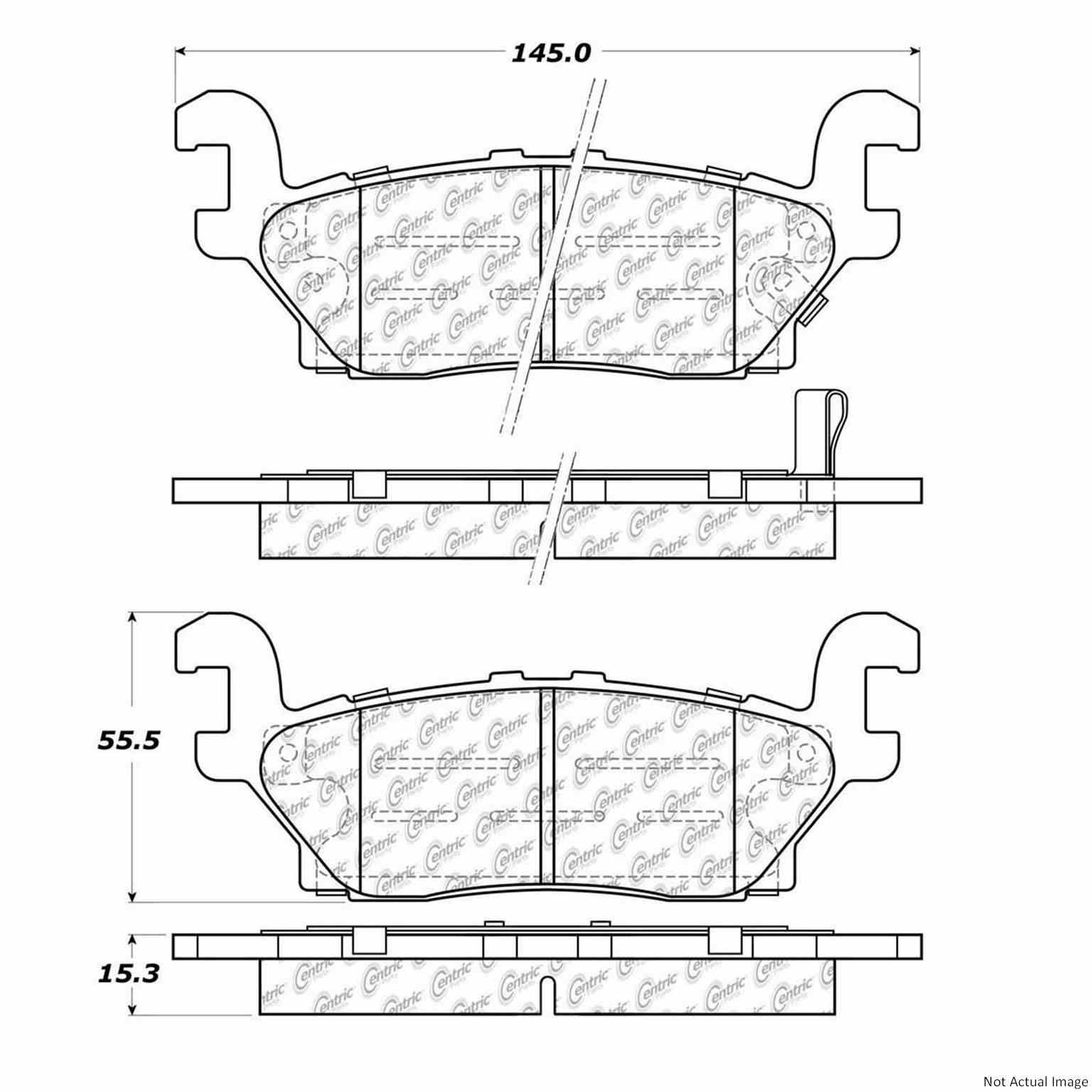 Stoptech PosiQuiet 06-08 Hummer H3 Semi-Metallic Rear Brake Pads 104.11200