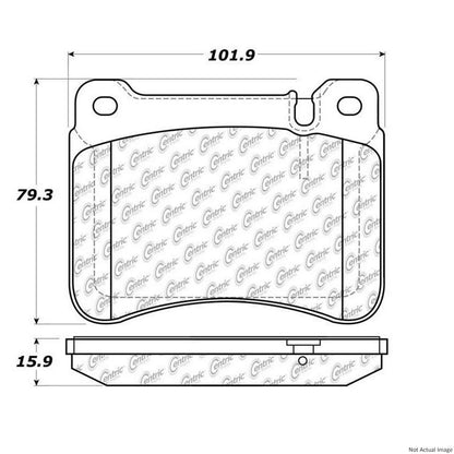 Stoptech Centric Posi-Quiet Semi-Metallic Brake Pads w/Hardware - Front 104.11210
