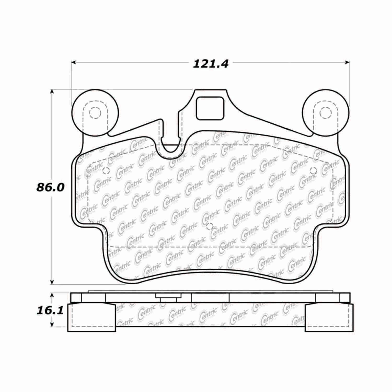 posi quiet semi-metallic brake pads  frsport 104.11350