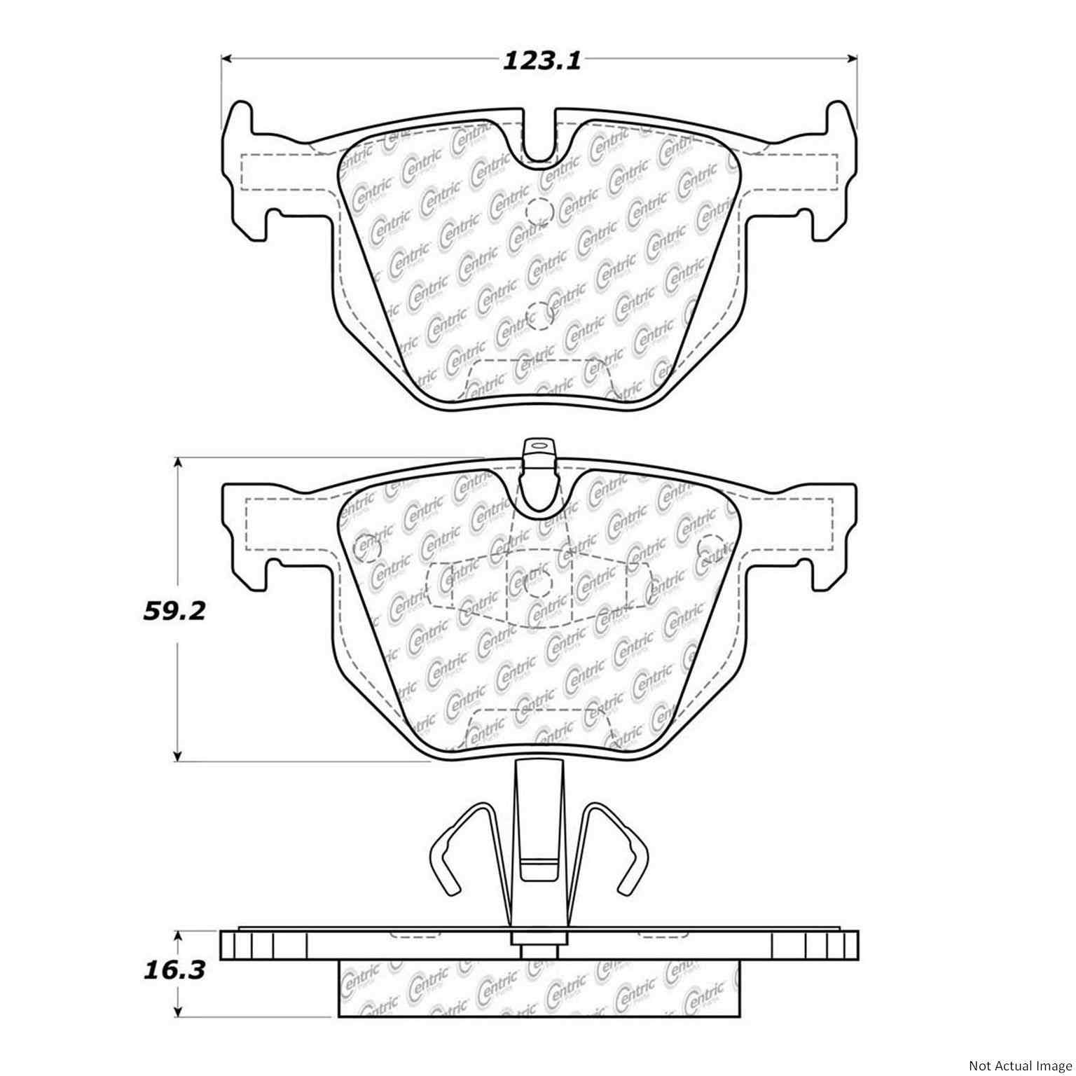 Stoptech PosiQuiet 06-08 BMW 330i/330xi/335i/335xi Rear Semi-Metallic Brake Pads 104.11700