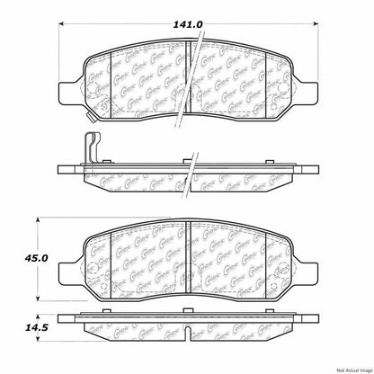 Stoptech Centric Posi-Quiet Semi-Metallic Brake Pads w/Hardware - Rear 104.11720