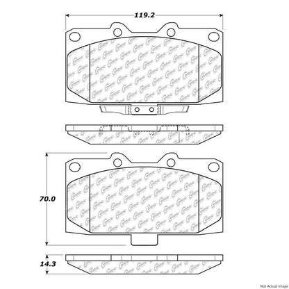 Stoptech PosiQuiet Subaru Semi Metallic Front Brake Pads 104.11820
