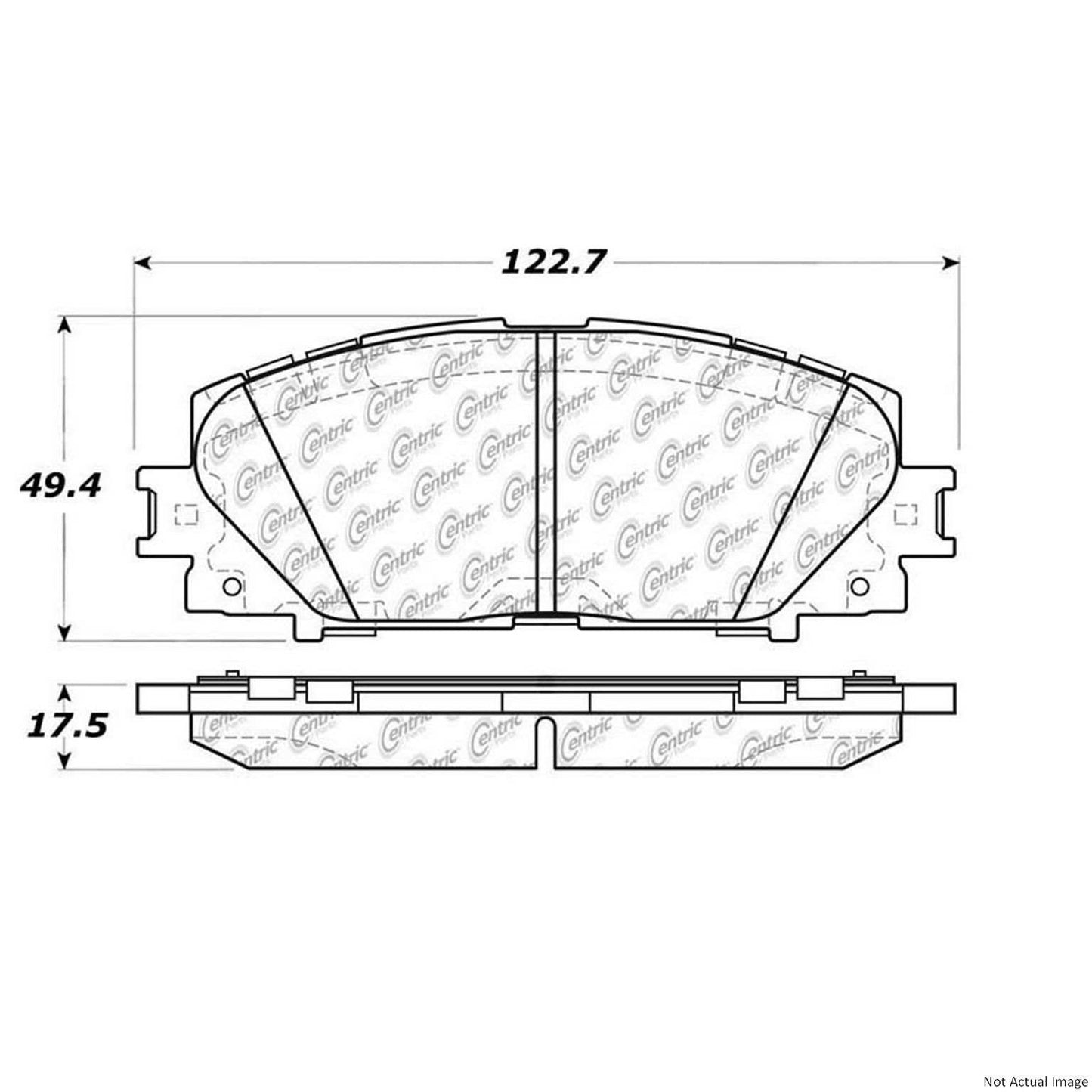 Stoptech Centric Posi-Quiet Semi-Metallic Brake Pads w/Hardware - Front 104.11840
