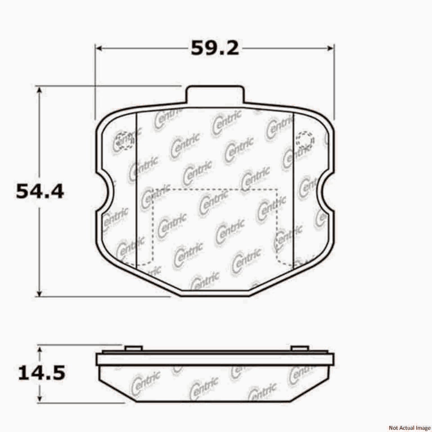 Stoptech PosiQuiet GM Semi Metallic Rear Brake Pads 104.11851