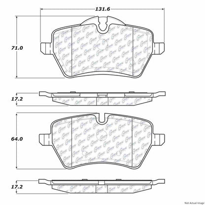 Stoptech PosiQuiet 2015 Mini Cooper Semi-Metallic Front Brake Pads 104.12040