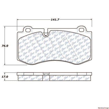 Stoptech PosiQuiet Mercedes-Benz Semi Metallic Front Brake Pad 104.12230