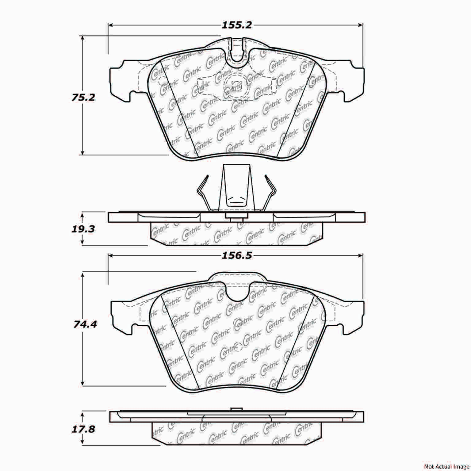 Stoptech PosiQuiet 06-08 Jaquar S Type R / 10-12 XF/XFR/XJ/XJL/XK / 07-09 XKR Semi Metallic Front Brake Pad 104.12400