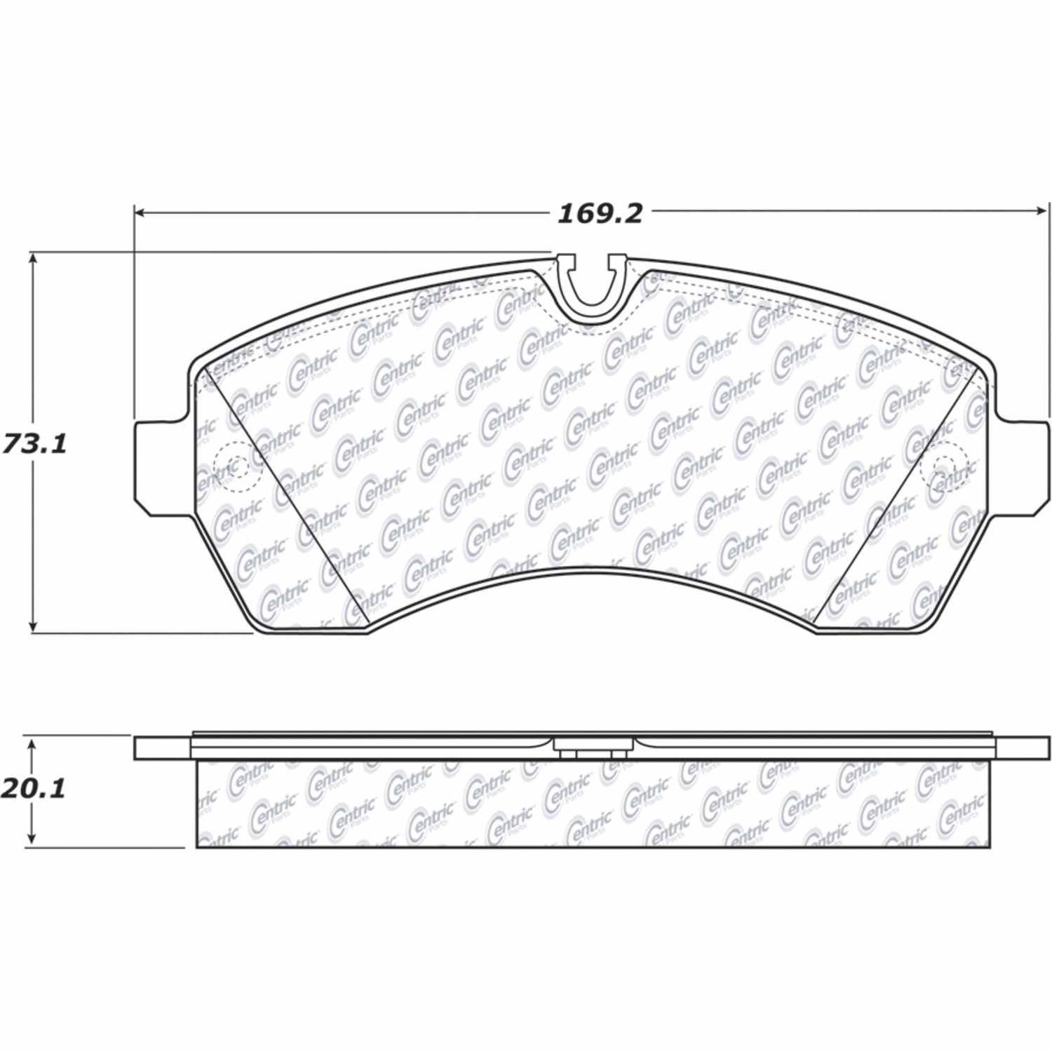 posi quiet semi-metallic brake pads with hardware  frsport 104.12680