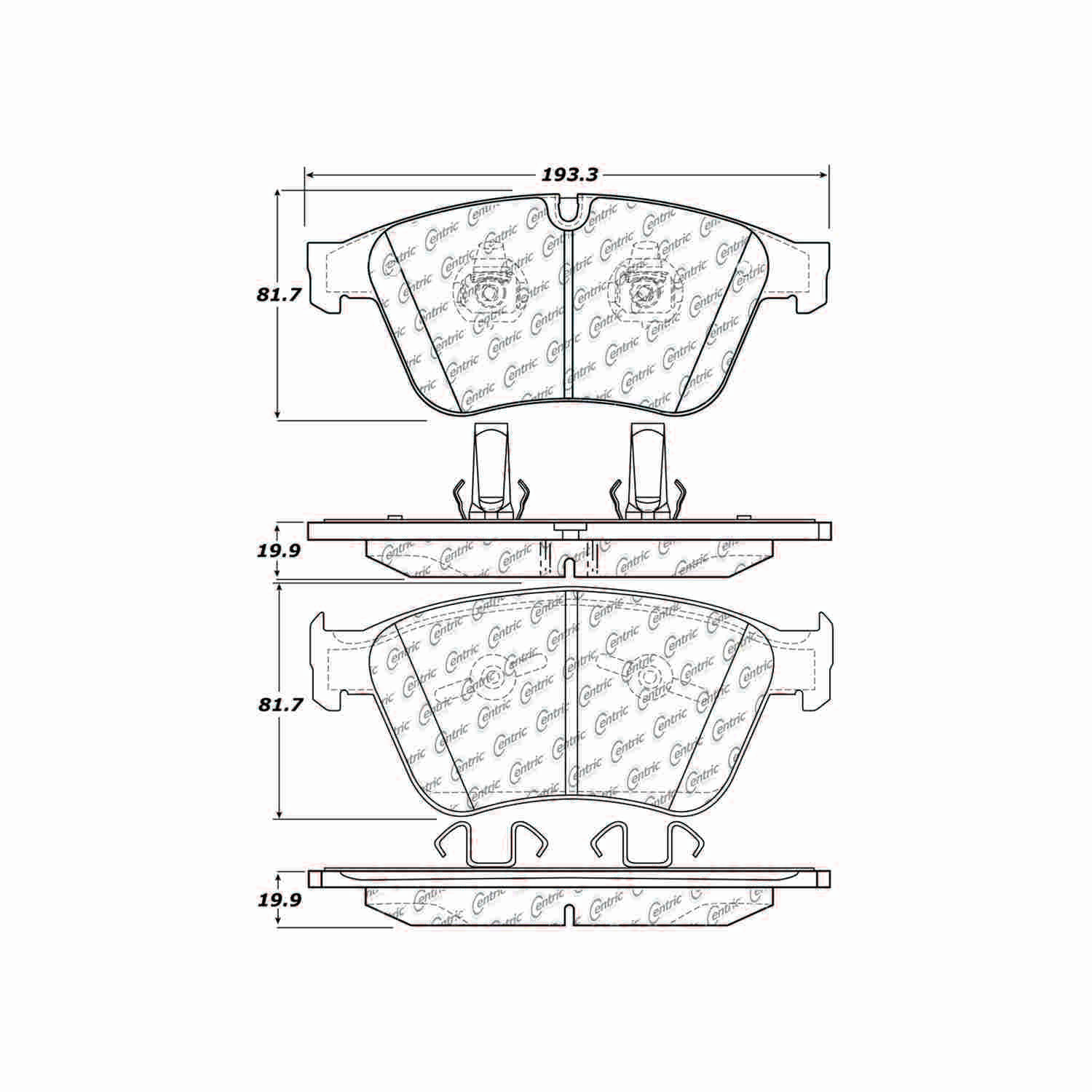 posi quiet semi-metallic brake pads  frsport 104.12710