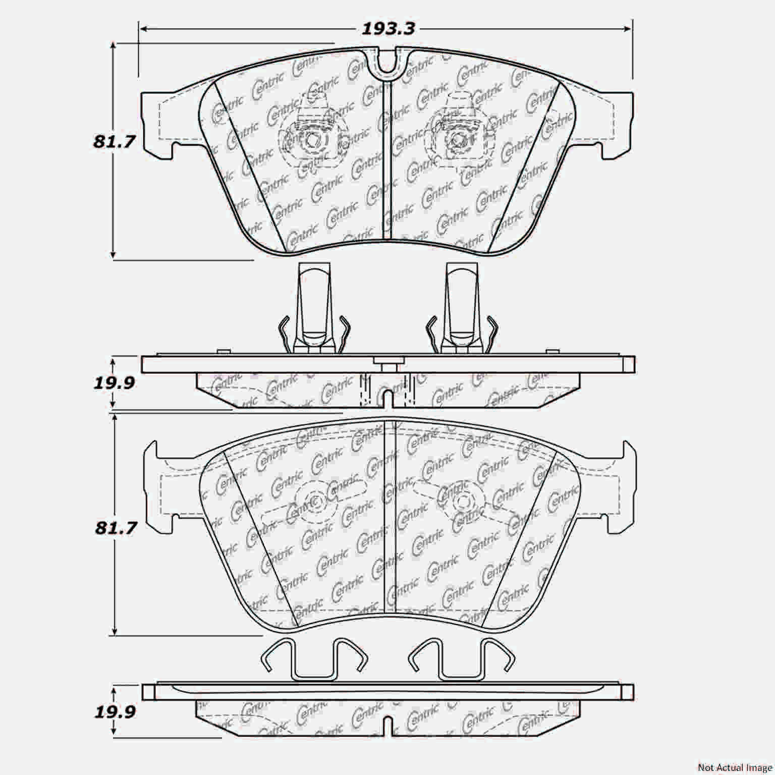 Stoptech Centric Posi-Quiet Semi-Metallic Brake Pads - Front 104.12710