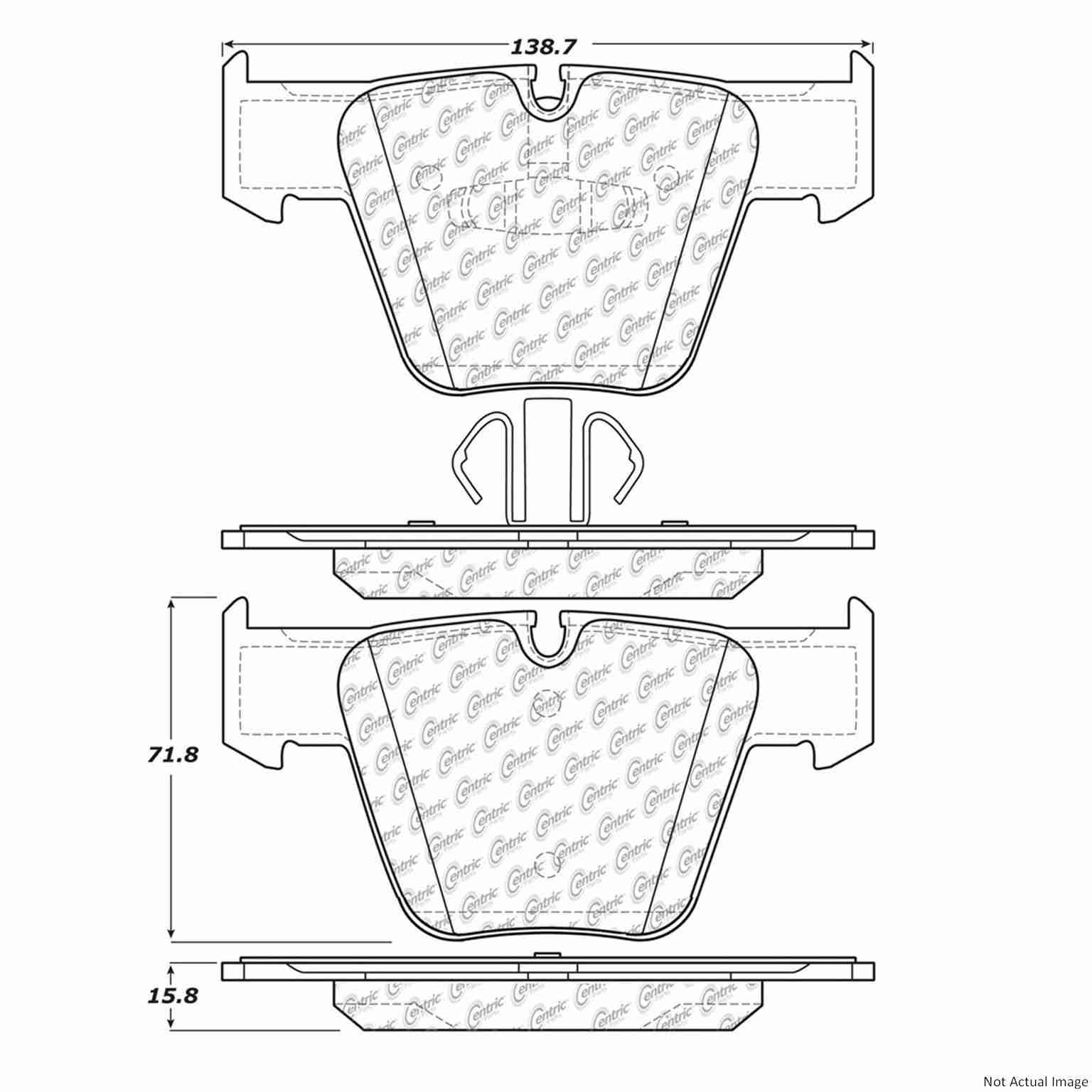 Stoptech 2008-2010 Mercedes CL63 AMG / CL65 AMG Posi Quiet Semi Metallic Front Disc Brake Pads 104.12890