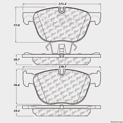 Stoptech PosiQuiet 07-12 BMW X5 / 09-12 X6 Front Semi Metallic Brake Pads 104.12940