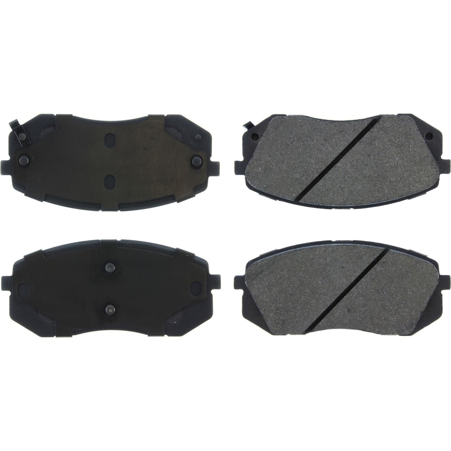 Posi Quiet Semi-Metallic Brake Pads with Hardware  top view frsport 104.12951