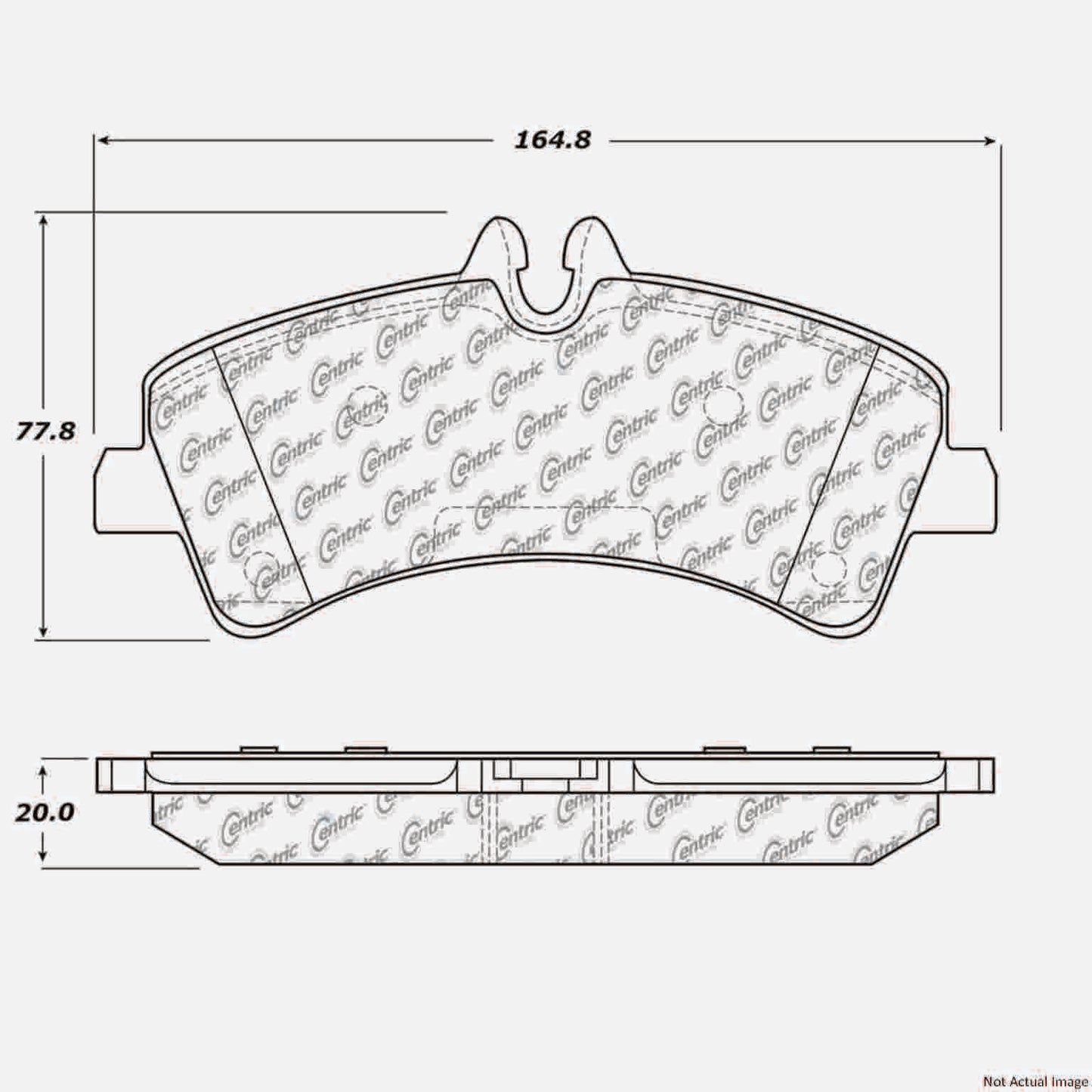Stoptech Centric Posi-Quiet Semi-Metallic Brake Pads w/Hardware - Rear 104.13180