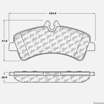 Stoptech Centric Posi-Quiet Semi-Metallic Brake Pads w/Hardware - Rear 104.13180