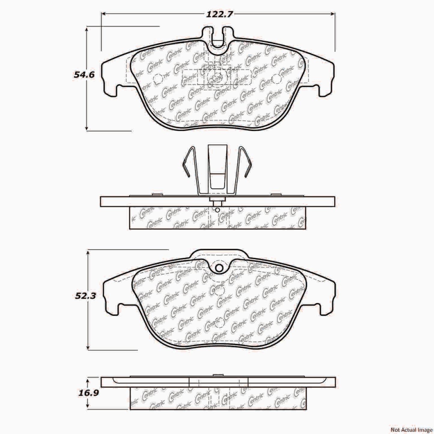 Stoptech PosiQuiet Semi-Metallic 08-12 Mercedes Benz C300/08-13 C350/10-13 E350/10-11 E550 Rear Brake Pads 104.13410