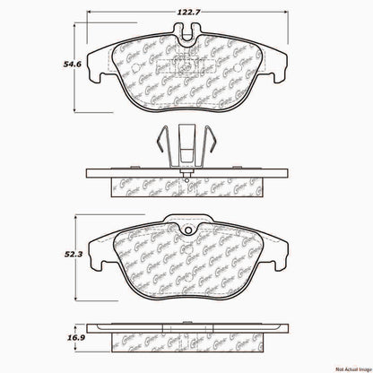 Stoptech PosiQuiet Semi-Metallic 08-12 Mercedes Benz C300/08-13 C350/10-13 E350/10-11 E550 Rear Brake Pads 104.13410