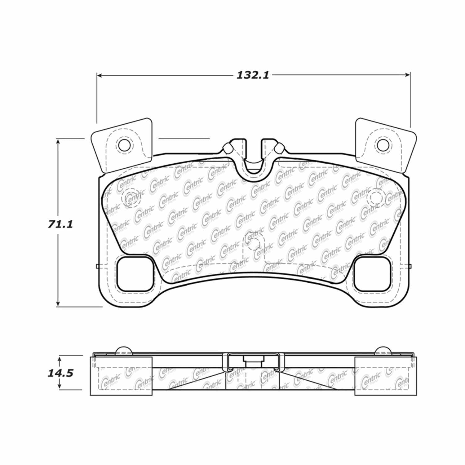 posi quiet semi-metallic brake pads with hardware  frsport 104.13500