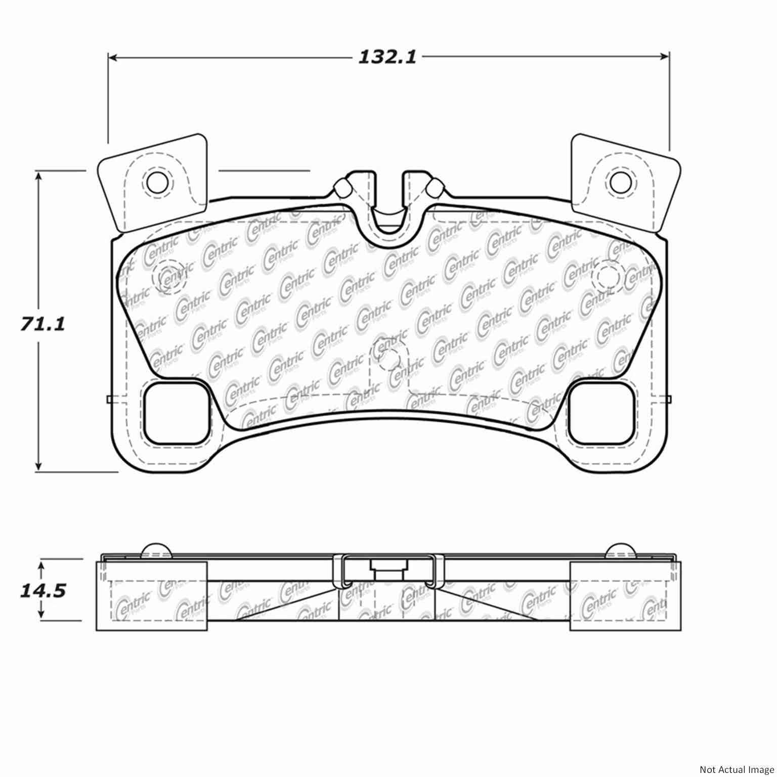 Stoptech Centric Posi-Quiet Semi-Metallic Brake Pads w/Hardware - Rear 104.13500