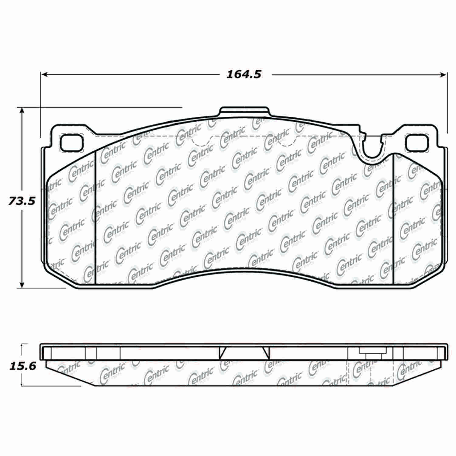 posi quiet semi-metallic brake pads with hardware  frsport 104.13710