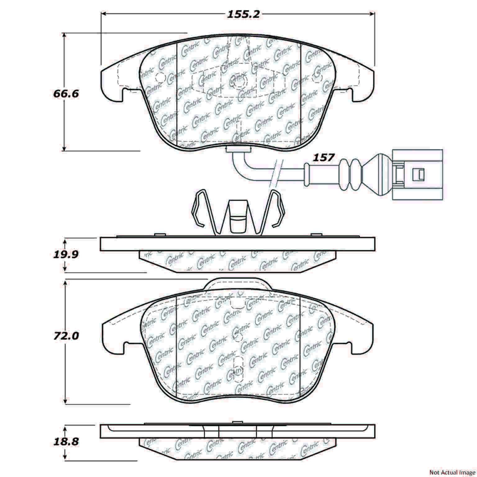 Stoptech PosiQuiet Ceramic Front Brake Pads 09-14 Volkswagen Tiguan 104.13750