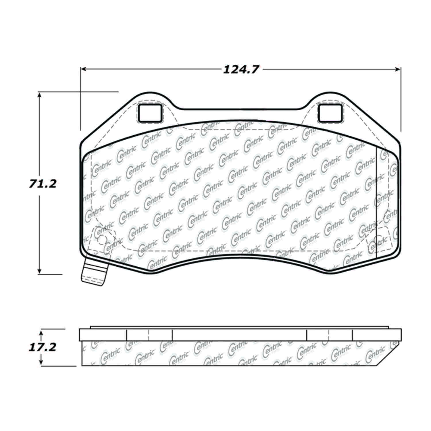 posi quiet semi-metallic brake pads with hardware  frsport 104.13790