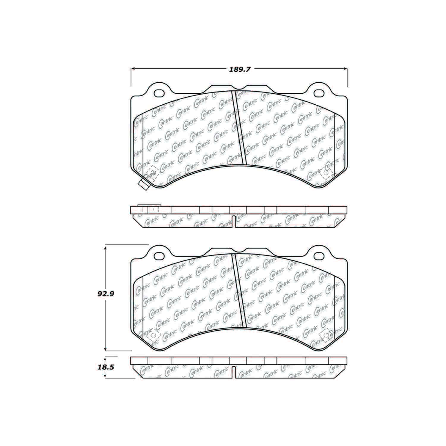 posi quiet semi-metallic brake pads  frsport 104.13820