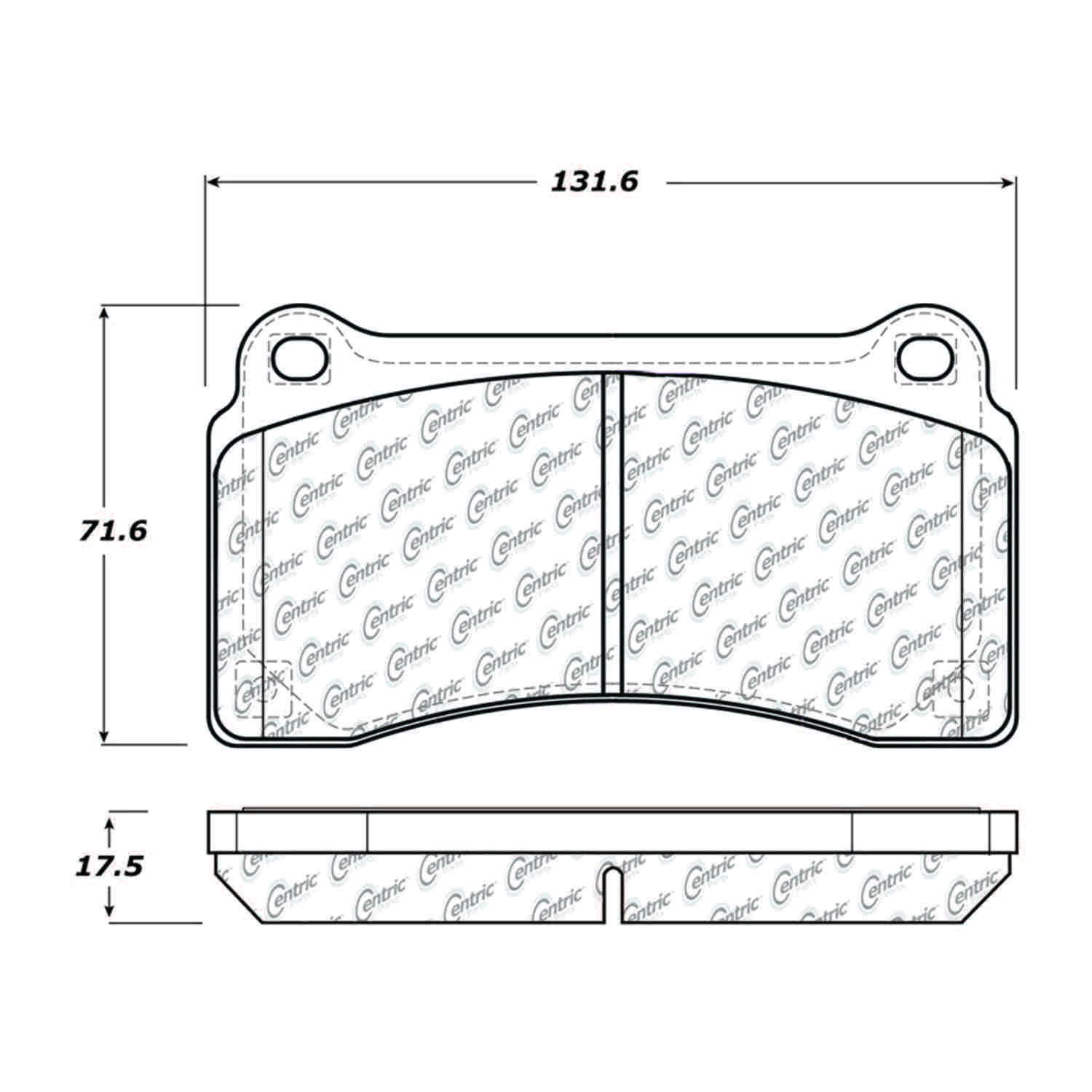 posi quiet semi-metallic brake pads with hardware  frsport 104.13830