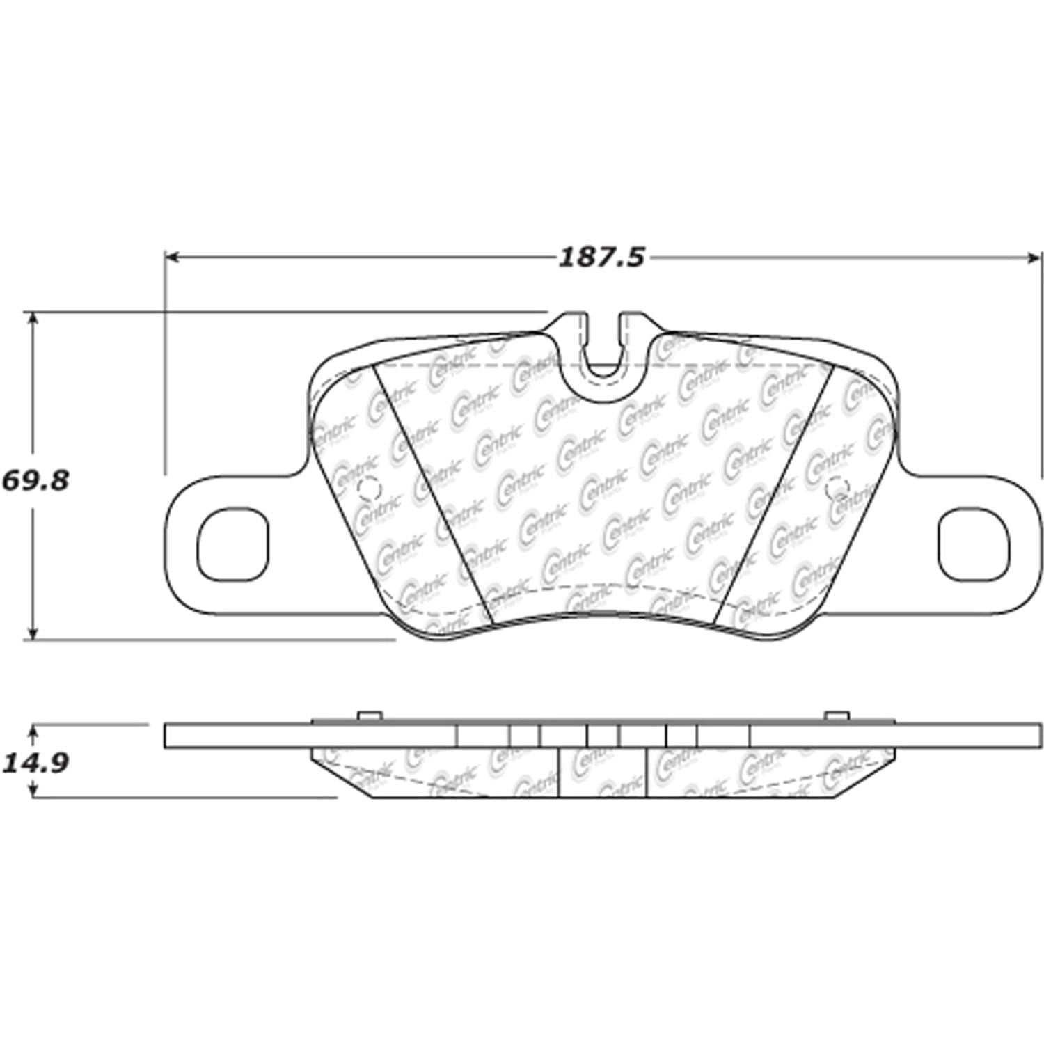 posi quiet semi-metallic brake pads with hardware  frsport 104.14170