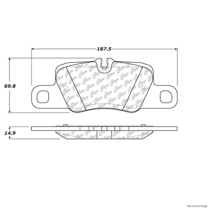 Stoptech PosiQuiet 10-12 Porsche Panamera Semi-Metallic Rear Brake Pads 104.14170