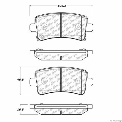 Stoptech Centric Posi-Quiet Semi-Metallic Brake Pads w/Hardware - Rear 104.14300