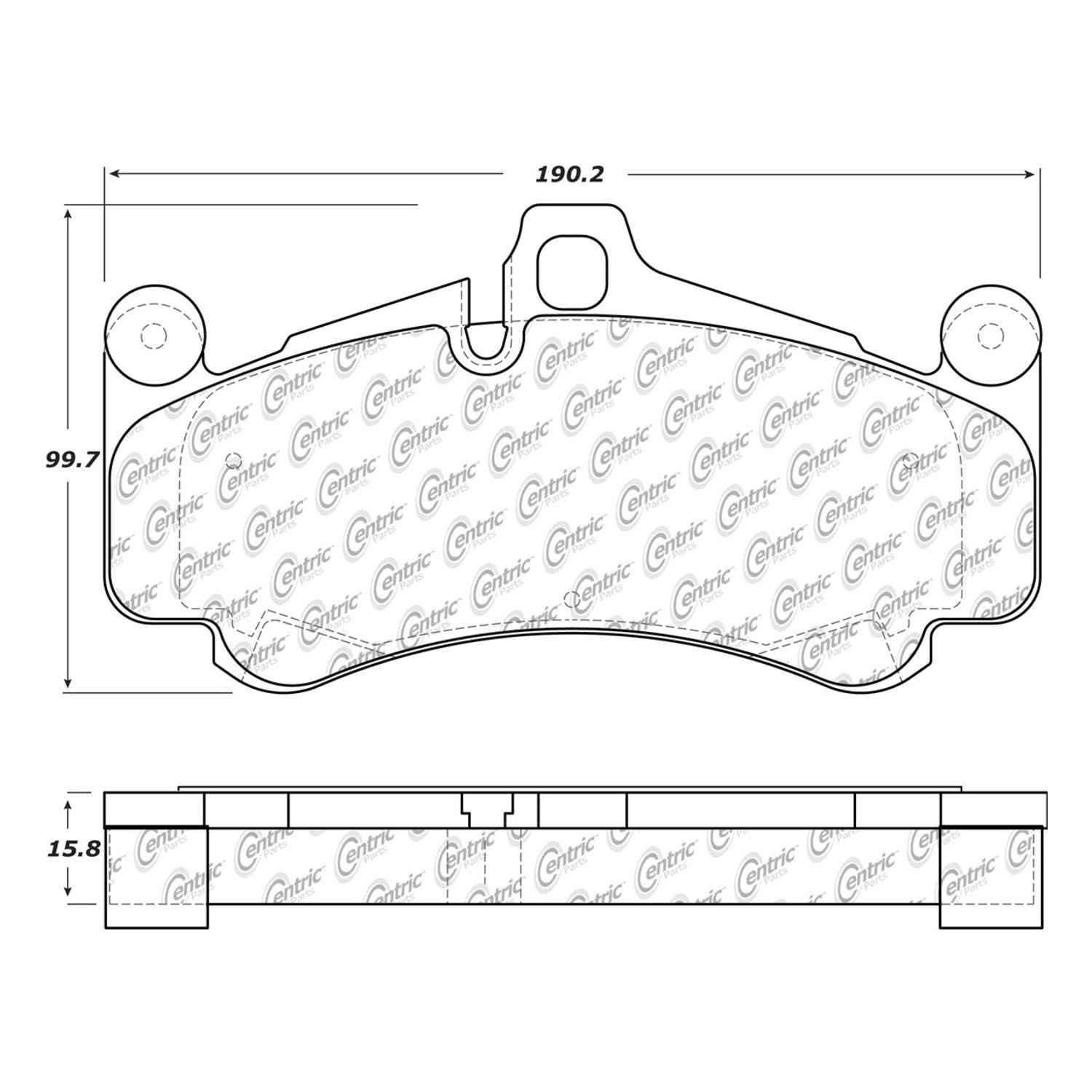 posi quiet semi-metallic brake pads with hardware  frsport 104.14310