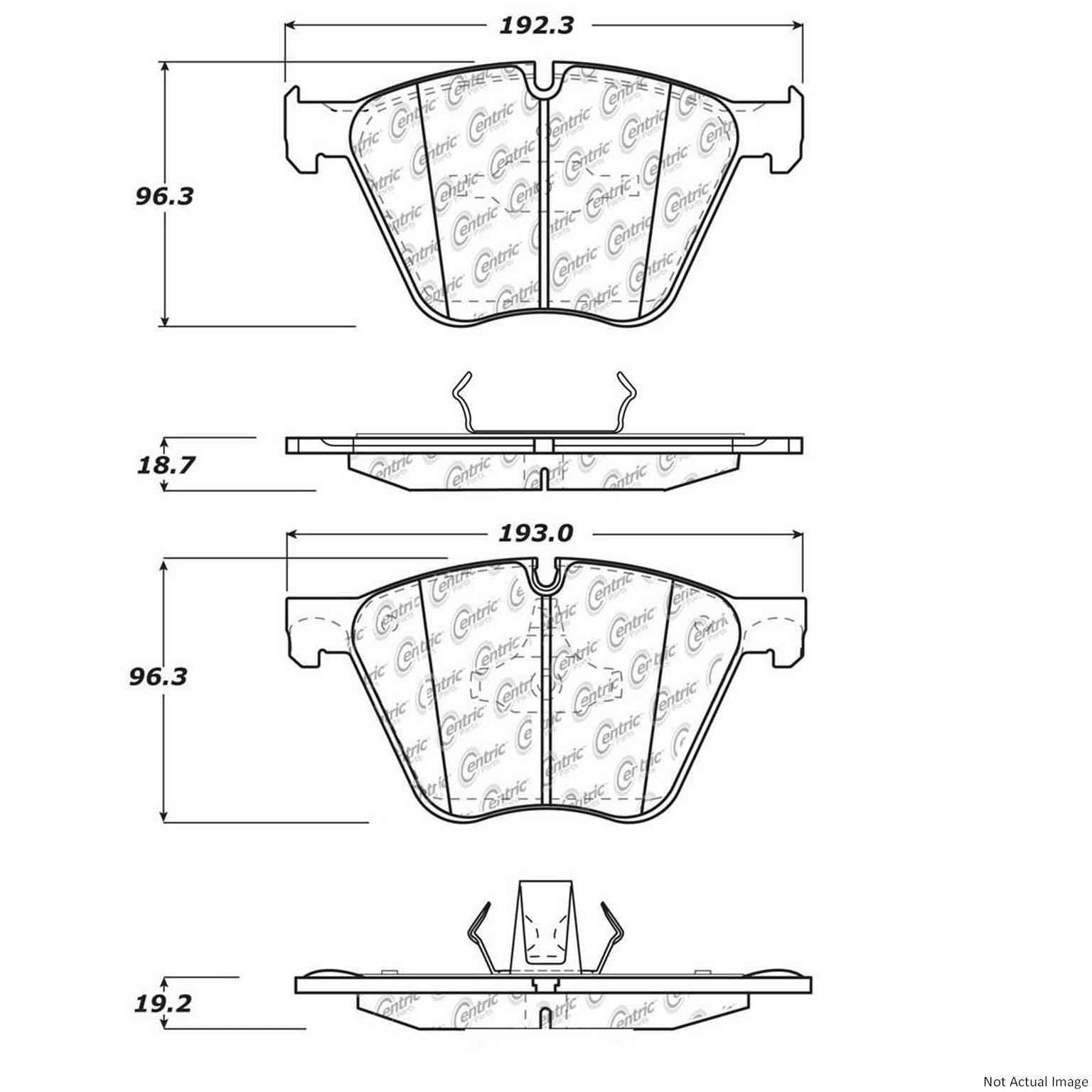 Stoptech Centric Posi-Quiet Semi-Metallic Brake Pads w/Hardware - Front 104.14430