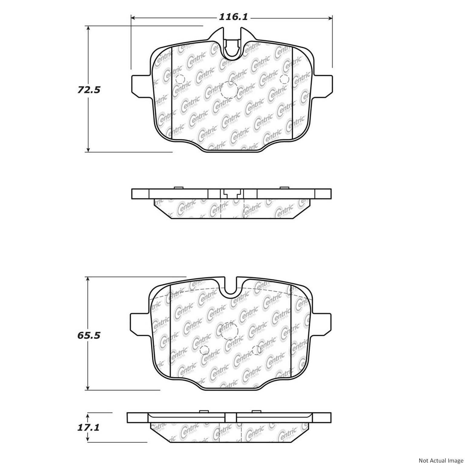 Stoptech PosiQuiet BMW Semi-Metallic Brake Pads 104.14690