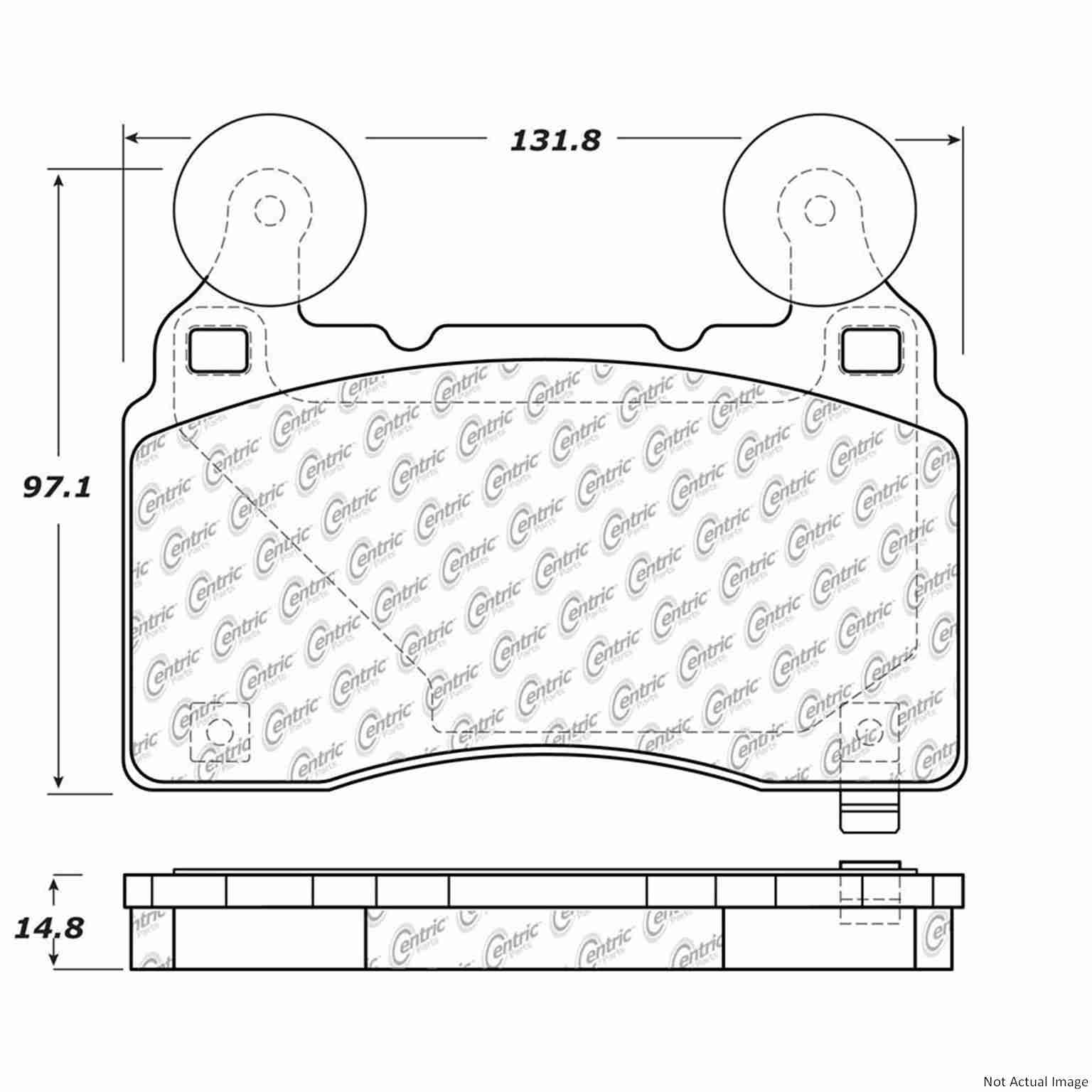 Stoptech PosiQuiet Chevrolet Semi-Metallic Front Brake Pads 104.14740