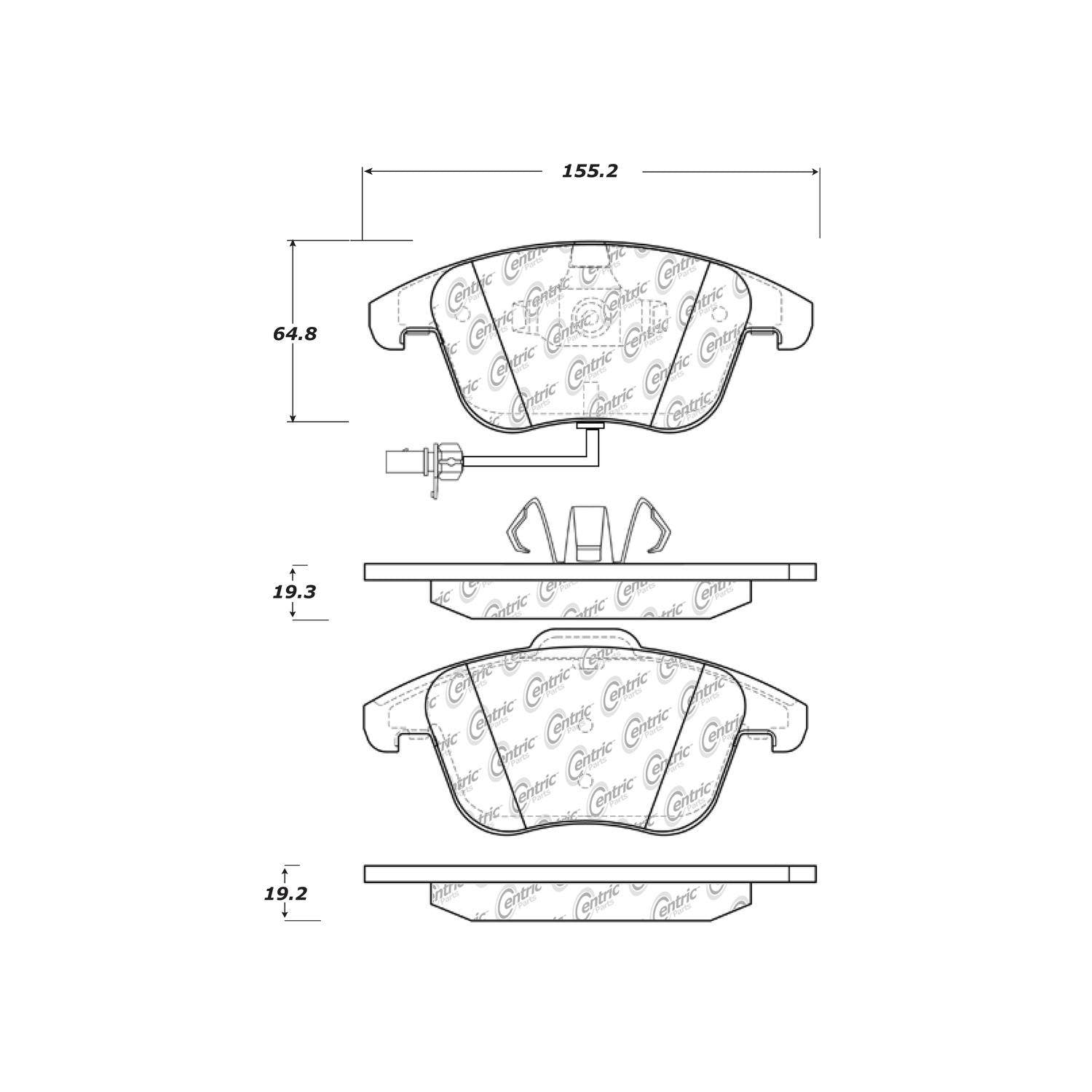 posi quiet semi-metallic brake pads  frsport 104.15350