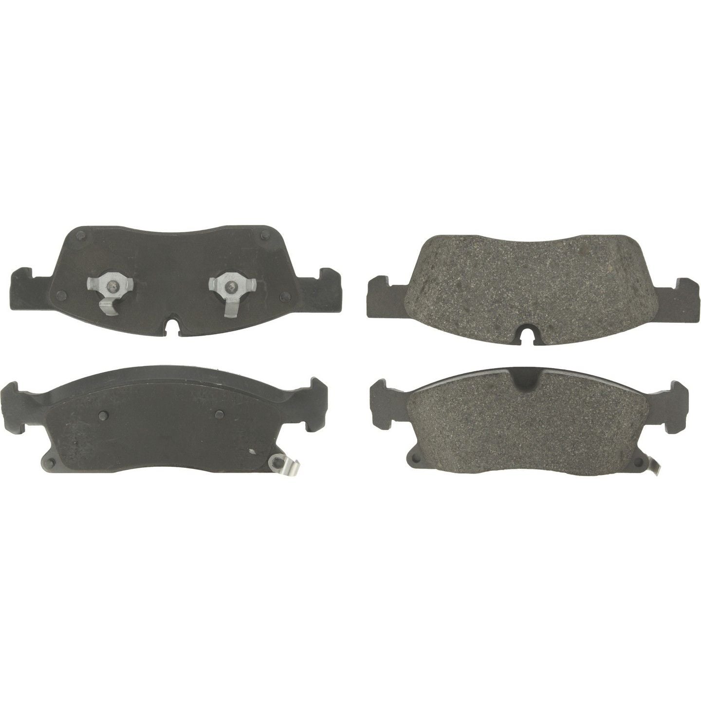 Posi Quiet Semi-Metallic Brake Pads with Hardware  top view frsport 104.16290